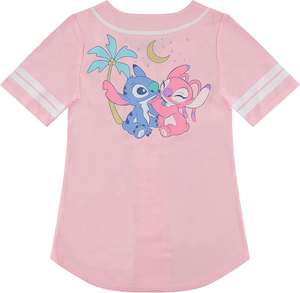 Maillot de baseball rose à motif de personnage de dessin animé, style anime mignon, sublimation personnalisée, polyester, vêtements de sport pour femmes, tissu respirant - Product Image 2