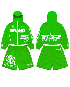 Custom Solid Lightweight <b>Knitted</b> Windbreaker High Quality Breathable Nylon Men's Summer Sport Stand Collar Custom Print <b>Set</b> - Product Image 6