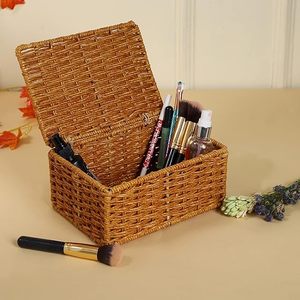 Tradebyd Farmhouse Style Cestas de ratán Organizador de almacenamiento hecho a mano decorativo - Product Image 1