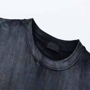 Camiseta de Algodón Lisa de Cuello Redondo para Hombre, de Alta Calidad, Ajuste Holgado, Transpirable, Manga Corta, Informal, a la Moda, con Logotipo Personalizado, Venta al por Mayor de Fábrica - Product Image 6
