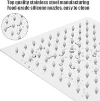 Pommeau de douche effet pluie en acier inoxydable SUS304, bras d'extension de 15 pouces, haute pression, ensemble de douche carré ultra-mince, finition chromée simple