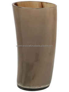 Personnalisé exquis Vintage ours boire Koi tasse fabriqués à la main en corne naturelle courte Antique sculpté Animal Style parfait affaires - Product Image 3