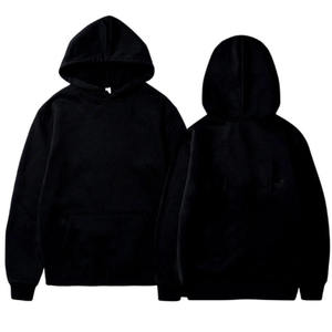 เสื้อฮู้ดสีขาวแบบยูนิเซ็กซ์ ทรงปกติ ผ้าถัก สวมใส่สบาย สีพื้น มีกระเป๋า แขนยาว รุ่น 2027 - Product Image 3