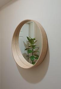 Miroir mural ovale en bois élégant et décoratif pour chambre et coiffeuse – Accessoire de miroir suspendu en gros - Product Image 5