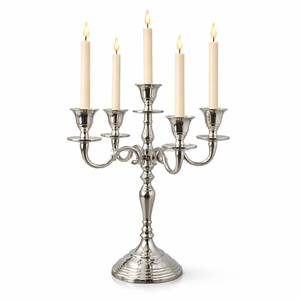 Candelabro Plateado Heritage de Marca Privada – Artículos de Arte en Aluminio Fundido Sostenible - Product Image 6