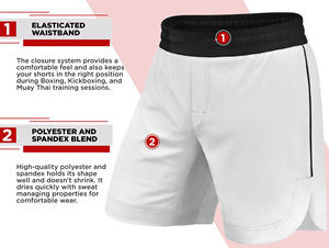 Shorts de MMA al por Mayor, Logotipo Personalizado, Shorts Deportivos para Entrenamiento, Gimnasio, Fitness, Artes Marciales, Fabricante - Product Image 6