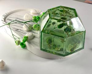 กล่องใส่เครื่องประดับเรซิ่นลายดอกไม้ตกแต่งทำมือ กล่องเก็บของจุกจิกขนาดเล็ก กล่องของขวัญเครื่องประดับเรซิ่นแบบกำหนดเอง - Product Image 6