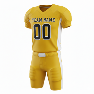 Ensemble de maillot et short de football américain personnalisé, séchage rapide, anti-UV, position du logo sur le devant, 100% polyester - Product Image 4