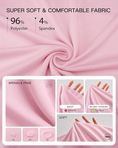 Haut court rose à col en V et manches courtes pour femme, coupe classique, en coton tricoté, couleur unie, respirant, écologique, séchage rapide - Product Image 5