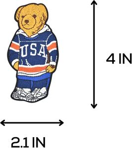 Brown Bear Head Embroidered Patch <b>Sew</b>-On Applique Handmade Iron On Badge Irregular Shape Cloth Decoration - Product Image 6