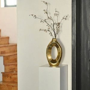 Jarrón de flores de aluminio dorado personalizado y hecho a mano para decoración del hogar y jardín, macetas para centros de mesa de eventos y bodas - Product Image 4