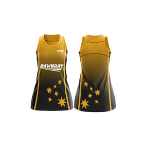 ผู้จัดจำหน่ายเสื้อเน็ตบอลขายส่ง |   ชุดยูนิฟอร์มเน็ตบอลแบบซับลิเมชั่นพร้อมโลโก้ทีม ชื่อ และหมายเลข |   โพลีเอสเตอร์ที่ระบายอากาศได้ดี - Product Image 6