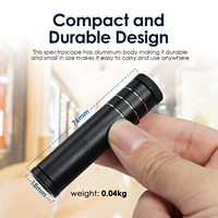 Top-Rated Professional Focusing Prism Spectroscope High-Precision Gemstone Identification Tool 400-700nm Adjustable Focus