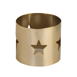Anillo para Servilletas de Diseño Metálico, Acabado Dorado, Forma Redonda, Elegante Porta Servilletas Decorativo para Mesa - Product Image 3