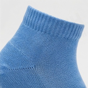 Crew <b>Socks</b> Solid Blue 100% Cotton Breathable Knitted for Daily Casual Wear Adults Summer Standard Thickness - Product Image 4