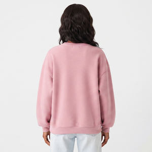 Sweat-shirt oversize en coton pour femme, épais, molletonné, style streetwear, hiver, manches longues, épaules tombantes, col rond - Product Image 2