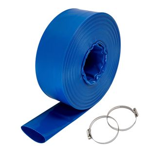Heavy Duty 4\" X 105\FT PVC Lay Flat Discharge <b>Hose</b> Weatherproof Burst-Proof ID for Backwash Drain <b>Clamp</b> 100m Min. Order CNS - Product Image 1
