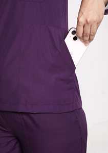 Tenues d'hôpital unisexes personnalisées avec tissu Spandex, combinaison à manches courtes pour médecins et infirmières - Product Image 3