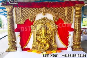 การจัดงานแต่งงานแบบอินเดียใต้ พร้อมพิธีบูชาพระกฤษณมณี  ตกแต่งอย่างหรูหรา ฉากหลังวินายากาปุจัน  ตกแต่งพิธีการกันปัตตีรุ่นล่าสุด สำหรับงานอีเว้นท์ในสหรัฐอเมริกา - Product Image 6