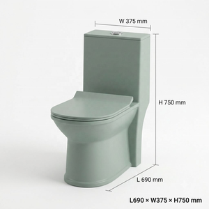 โถสุขภัณฑ์เซรามิกแบบมินิมอลทรงยาวติดพื้น ระบบ S/P-trap แบบ Washdown ดีไซน์เนอร์ - Product Image 5