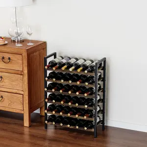 Moderno Soporte de Metal Hecho a Mano para Botellas, Exhibidor Decorativo de Vino para Cocina, Soporte Metálico Elegante para Botellas, Zahid - Product Image 4