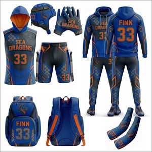 Uniforme de Fútbol Americano Personalizado 7v7 con Impresión por Transferencia de Calor, Talla Grande, Transpirable, de Secado Rápido, con Logotipo de Color Personalizado - Product Image 1