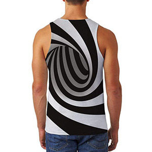 Débardeur homme personnalisé de haute qualité, 100% coton respirant, sublimation et léger, sans manches. - Product Image 6