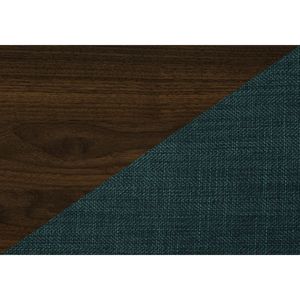 Set di 2 Sedie da Pranzo Moderne Altezza 38 Pollici, Rivestite in Tessuto Verde Acqua con Gambe in Legno di Noce per Sala da Pranzo o Cucina - Product Image 3