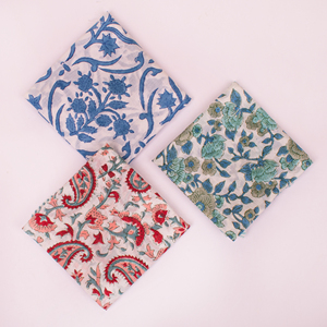 Foulard bandana multicolore en coton style bohème, imprimé au bloc, fait main, unisexe, pour le visage ou comme bandeau, Craftjaipur Rajasthan, cache-cou - Product Image 4