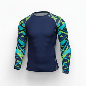 Custom Sublimated Jiu Jitsu Rashguard Long Sleeve MMA BJJ Compression Shirt with <b>Surf</b> Logo Wholesale MMA Fighting Shirt for Men - Product Image 3