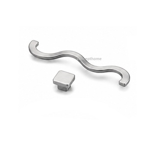 Brass Bar Cabinet Handle Square Knob Modern Europe Simple Design Durable Furniture <b>Hardware</b> for Drawer Cabinet Dresser <b>Wardrobe</b> - Product Image 4