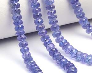 ลูกปัดแทนซาไนต์สีน้ำเงินทรงรอนเดลเหลี่ยมเพชรพลอย ขนาด 6 มม. 8 มม. สำหรับทำเครื่องประดับ สร้อยข้อมือ สร้อยคอ อัญมณี - Product Image 5