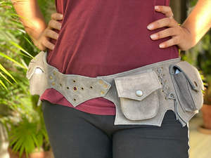 Riñonera de cuero de gamuza, cinturones de bolsillo para la cintura, riñonera elegante de cuero, cinturones de viaje multiusos - Product Image 3