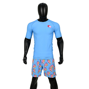 Nuevo Conjunto de Rashguard y Pantalones Cortos para Hombre, Corte Ajustado, Secado Rápido, con Logotipo Frontal, para MMA, Jiu Jitsu y Grappling - Product Image 3