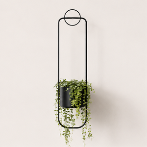 Jardinière suspendue en métal moderne de style mid-century, pot de fleurs mural minimaliste en fer thermolaqué pour la décoration intérieure, meilleur prix - Product Image 6