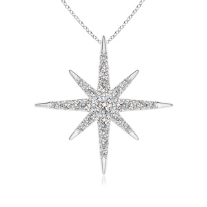 จี้เพชรทรงกลม North Star แบบ Lab Grown ในทอง 10K 14K 18K เงิน 925 935 เครื่องประดับชั้นดี - Product Image 2