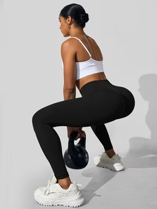 Leggings de yoga sans couture à taille haute pour femmes |   Leggings de sport tie-dye délavés à l'acide |   Pantalons de fitness légers en polyester et élasthanne - Product Image 4