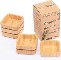 Petits bols à sauce en bambou faits à la main, luxueux et élégants, pour apéritifs, trempettes, noix, bonbons, lavables au lave-vaisselle