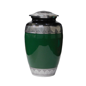 Urnes funéraires en aluminium pour adultes avec gravure, finition en étain et couleur noire, fournitures funéraires en métal pour cendres humaines - Product Image 1