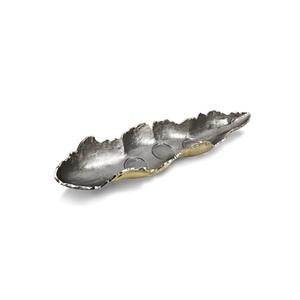 Bol de luxe en argent avec motif de plumes de paon en relief, plat de rangement, plateau pour friandises gourmandes, plat de fête, vente en gros - Product Image 4