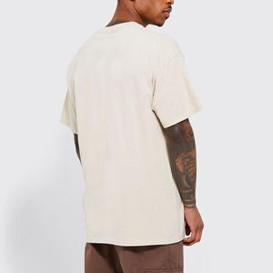 Camiseta Extra Grande para Hombre, 100% Algodón, Estampada, Lavada al Ácido, con Logotipo Personalizado OEM, Antiarrugas, de Secado Rápido, Estilo Hip Hop - Product Image 2