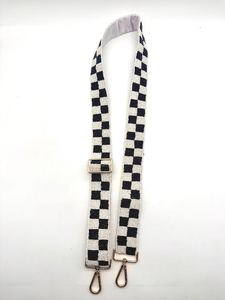 Nouvelle Sangle Perlée de Haute Qualité pour Sacs à Main Femme, Sangle Bandoulière Perlée Noire et Blanche avec Doublure en Toile - Product Image 3