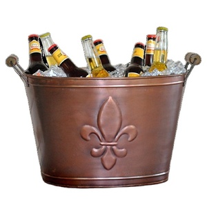 Wine <b>Bucket</b> Stock Round <b>Small</b> Metal Beer Wine Galvanized Ice <b>Bucket</b> Wine <b>Bucket</b> Luxury Bar Accessories - Product Image 1
