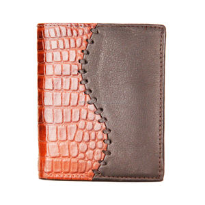 Cartera plegable de cuero con patrón de cocodrilo genuino para hombre con función RFID, cartera larga para bolsillo frontal, uso de carteras para tarjetas, venta al por mayor - Product Image 1