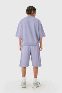 Ensemble T-shirt et short pour homme X Sports City, lavande, col rond, édition limitée, imprimé en sérigraphie, respirant, décontracté, vêtements d'été, 100% coton - Product Image 6