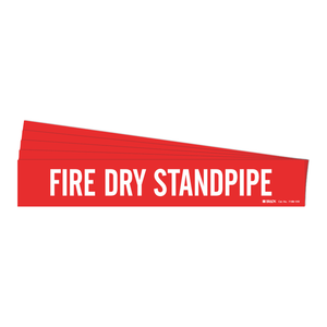 Marqueur de conduite d'incendie Brady Fire Dry - Panneau de signalisation pour l'identification des conduites d'incendie - Product Image 3