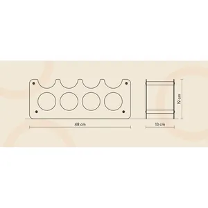 Porte-bouteille artisanal en métal, élégant, fait à la main, décoration de restaurant, porte-boissons rond en aluminium, étanche, capacité 5L, 48x13x19 - Product Image 1