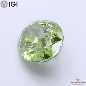 Diamant de laboratoire CVD de 3,00 carats, de forme ovale, de couleur vert vif fantaisie, de clarté VVS2, avec certificat IGI, idéal pour les bagues - Product Image 6