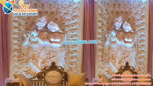 Estatua decorada de FRP Radha Krishna, estatua de fabricante Radha Krishna para la entrada de la boda, decoración de boda - Product Image 2