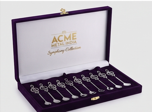 Cuillères à cocktail musicales en acier inoxydable, finition miroir argenté, manche en forme de clé de musique, pour fêtes, hôtels et cafés - Product Image 3